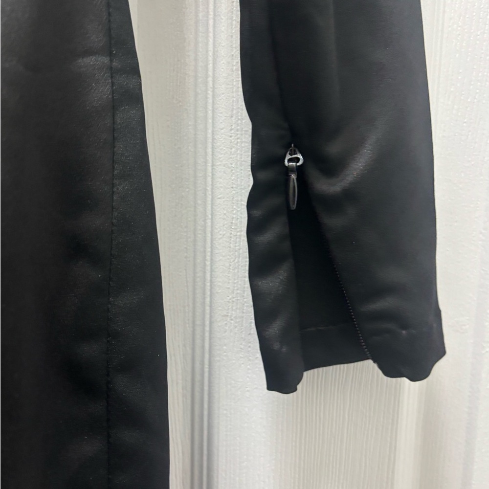Black Satin Dress with Feather Detail (Tara) House Of CB - Picture 4 of 8